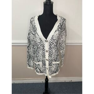Willow & Root Buckle Snake Print Button Up Cardigan Sweater Size X-Small